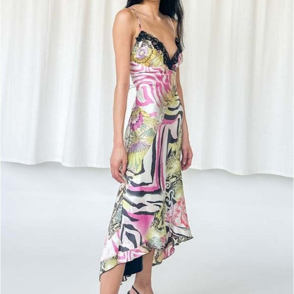Mary L Couture Silk Zebra Print Dress - Picture 4 of 16